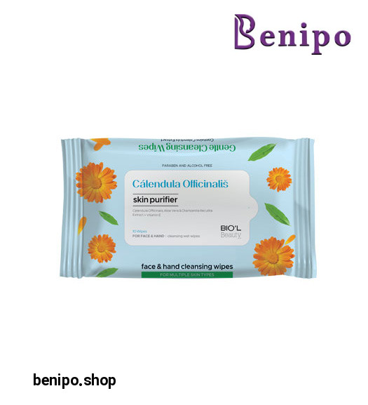 دستمال مرطوب ضدباکتری پاک کننده دست و صورت کالاندولا
