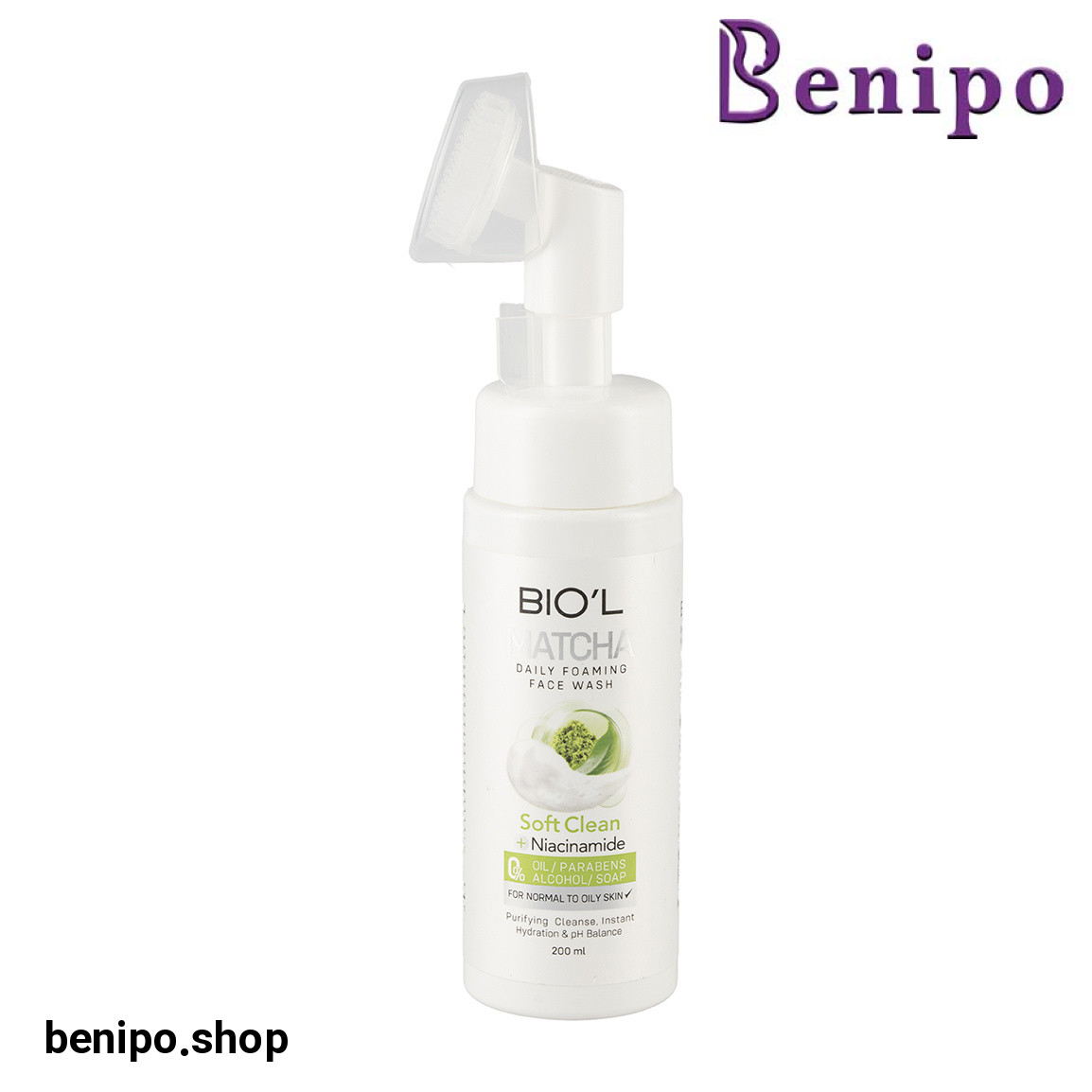 فوم شستشوی صورت حاوی عصاره ماچا مناسب پوست نرمال تا چرب حجم 200 میلی لیتر