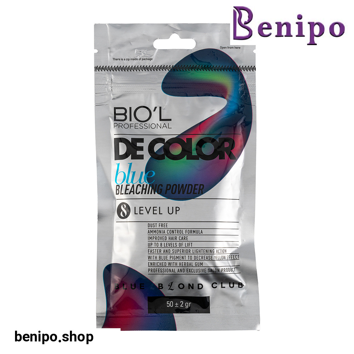 پودر دکلره آبی فاقد غبار50گرم