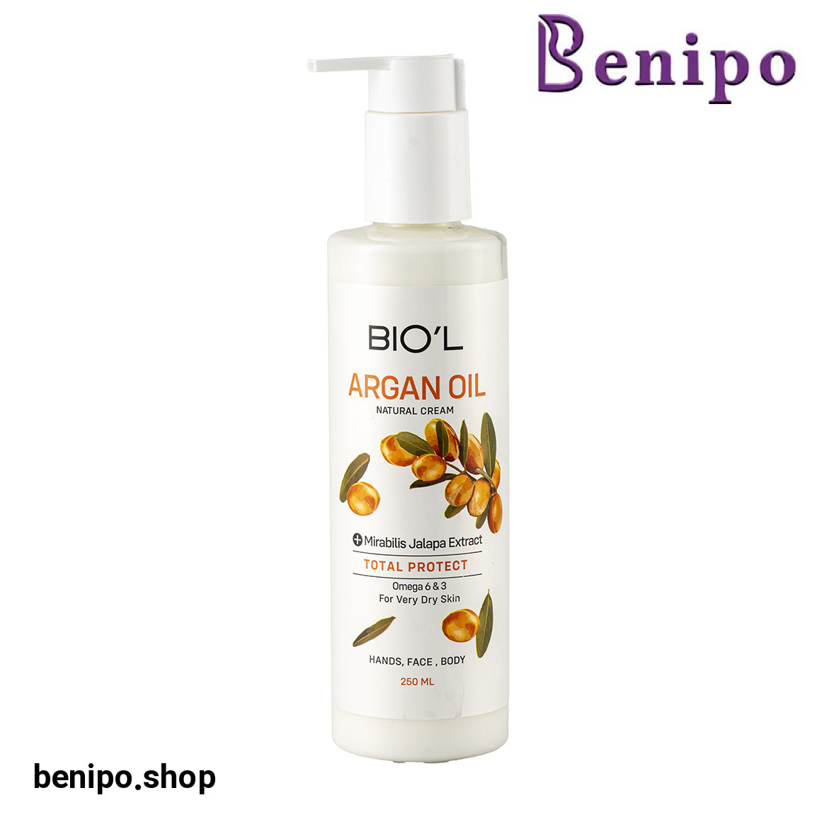 کرم پمپی مرطوب کننده دست و صورت حاوی آرگان و عصاره لاله عباسی 250میل