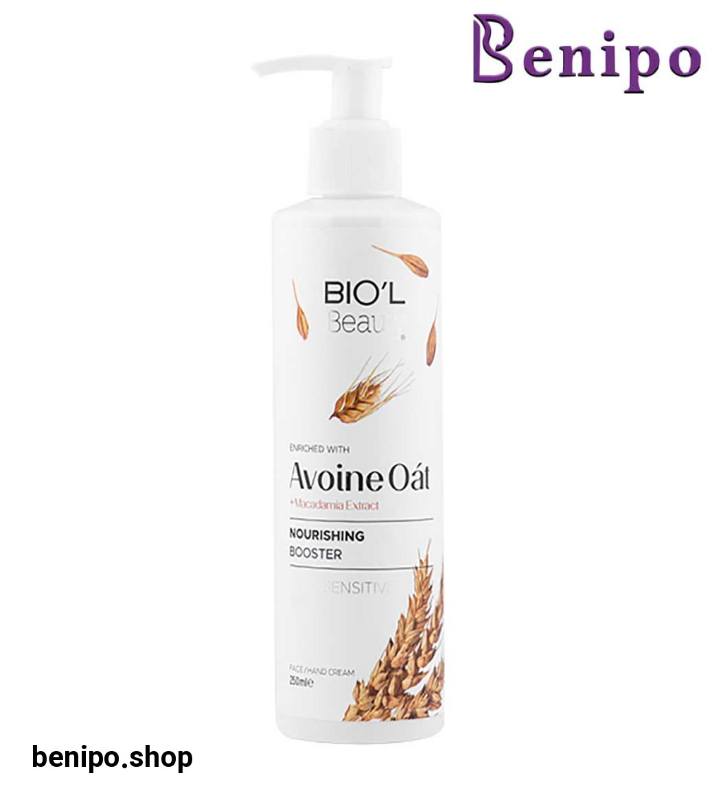 کرم پمپی مرطوب کننده دست و صورت حاوی عصاره جو دوسر و روغن ماکادمیا 250میل