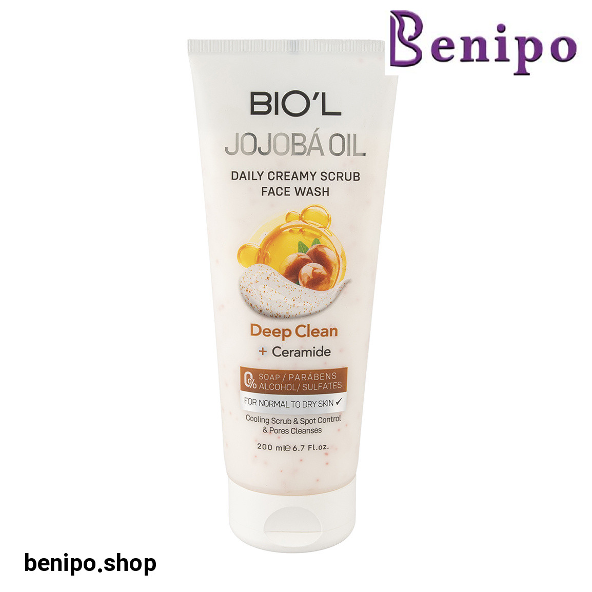 فیس واش کرمی حاوی روغن جوجوبا مناسب پوست نرمال تا خشک حجم 200 میلی لیتر