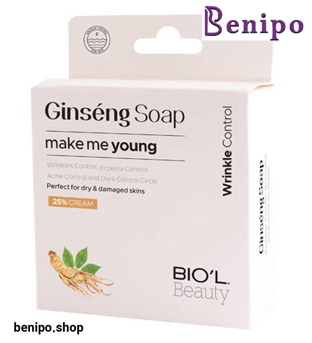 صابون آرايش پاكن شيركرمي جنسينگ، ضد چروك، پوست خشك و آسيب ديده