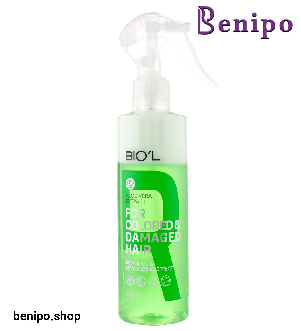 اسپری دو فاز ضد وز و ریزش مو، هیدرولیز و ترمیم کننده موی رنگ شده 450میل