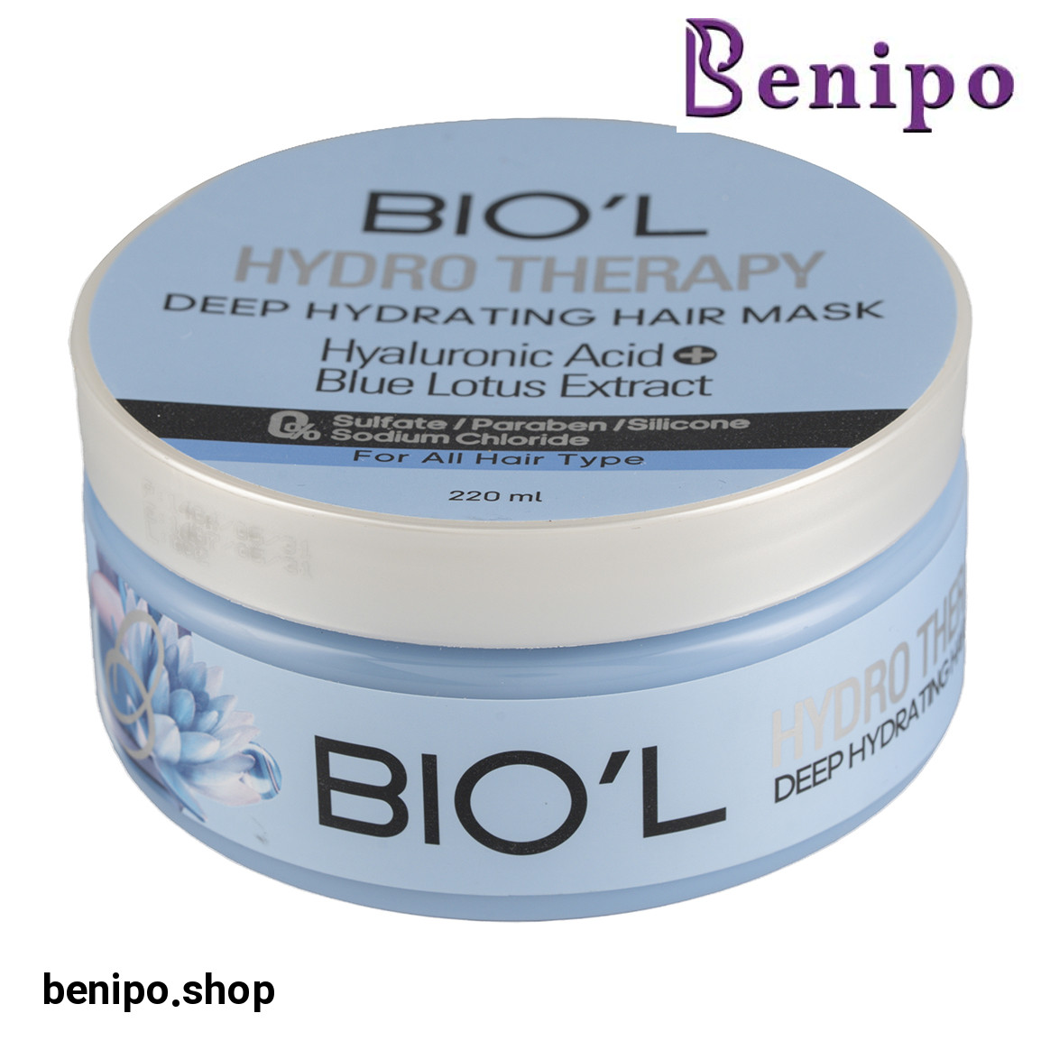 ماسک مو سولفات فری مدل هیدرو تراپی مناسب انواع مو حجم 220 میلی لیتر