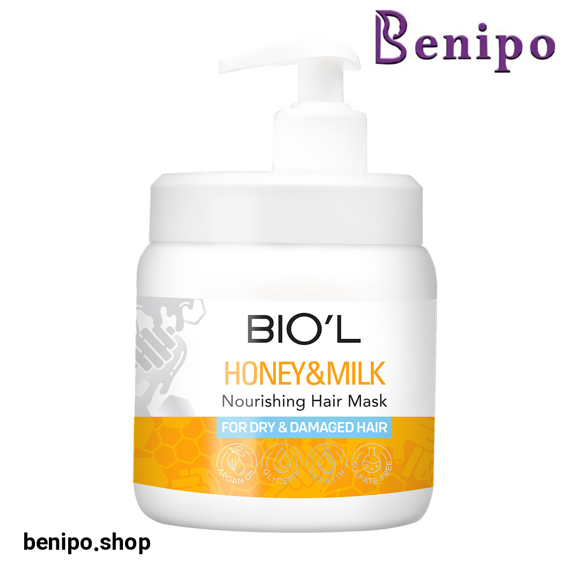 ماسک موی شیر و عسل کنترل ریزش و موی فرسوده 500 میل