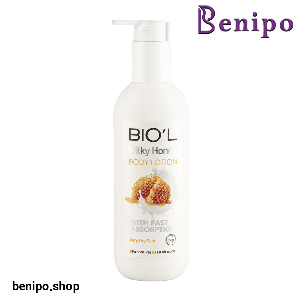لوسیون بدن مدل Milky Honey مناسب پوست خیلی خشک حجم 250 میلی لیتر