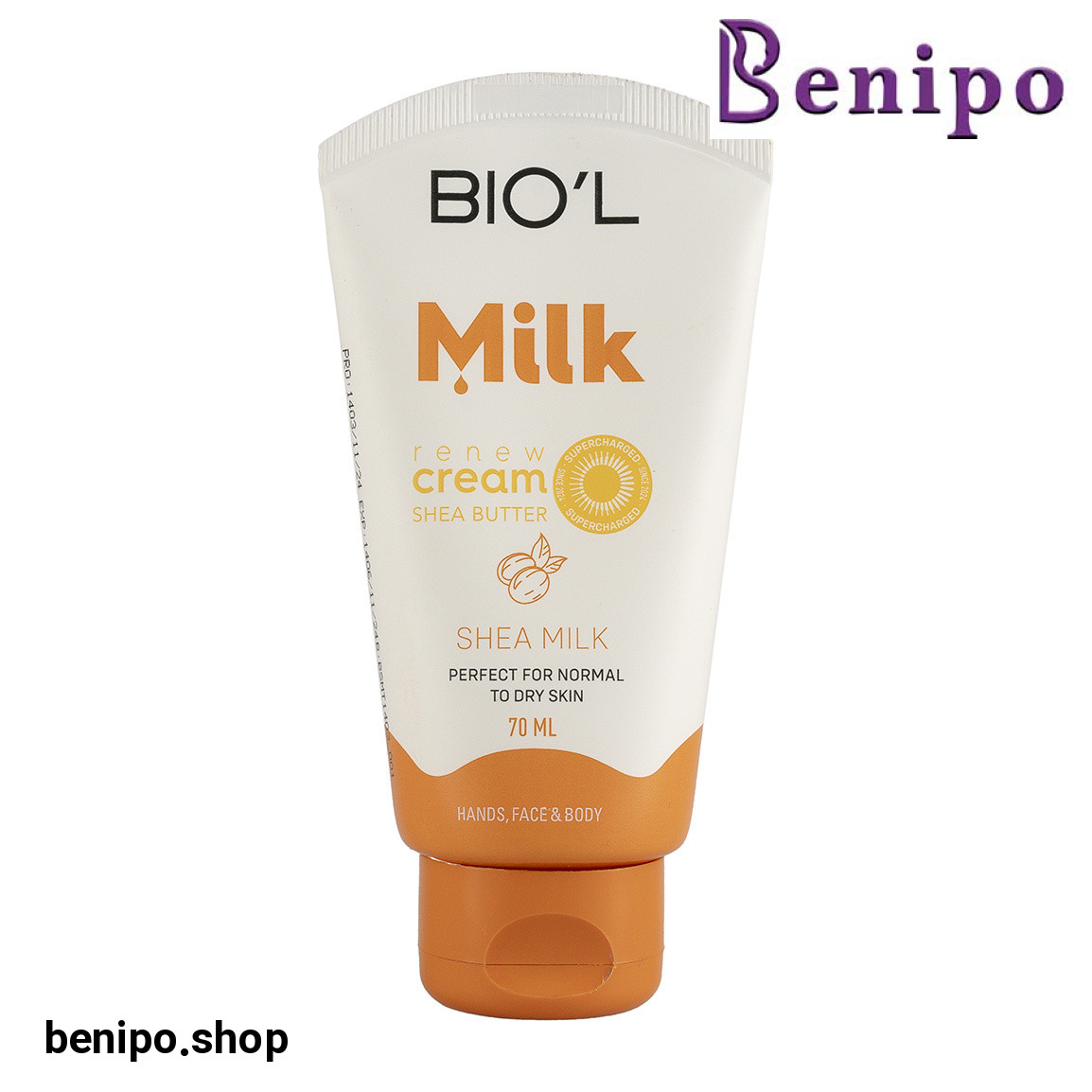 کرم مرطوب کننده حاوی پروتئین شیر و شی باتر حجم 70 میلی لیتر