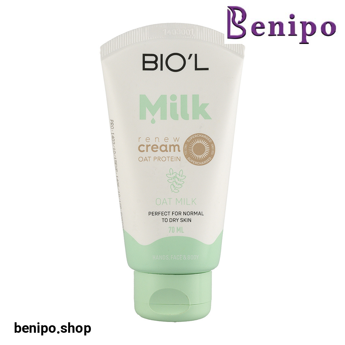 کرم مرطوب کننده حاوی پروتئین شیر و جو دو سر حجم 70 میلی لیتر