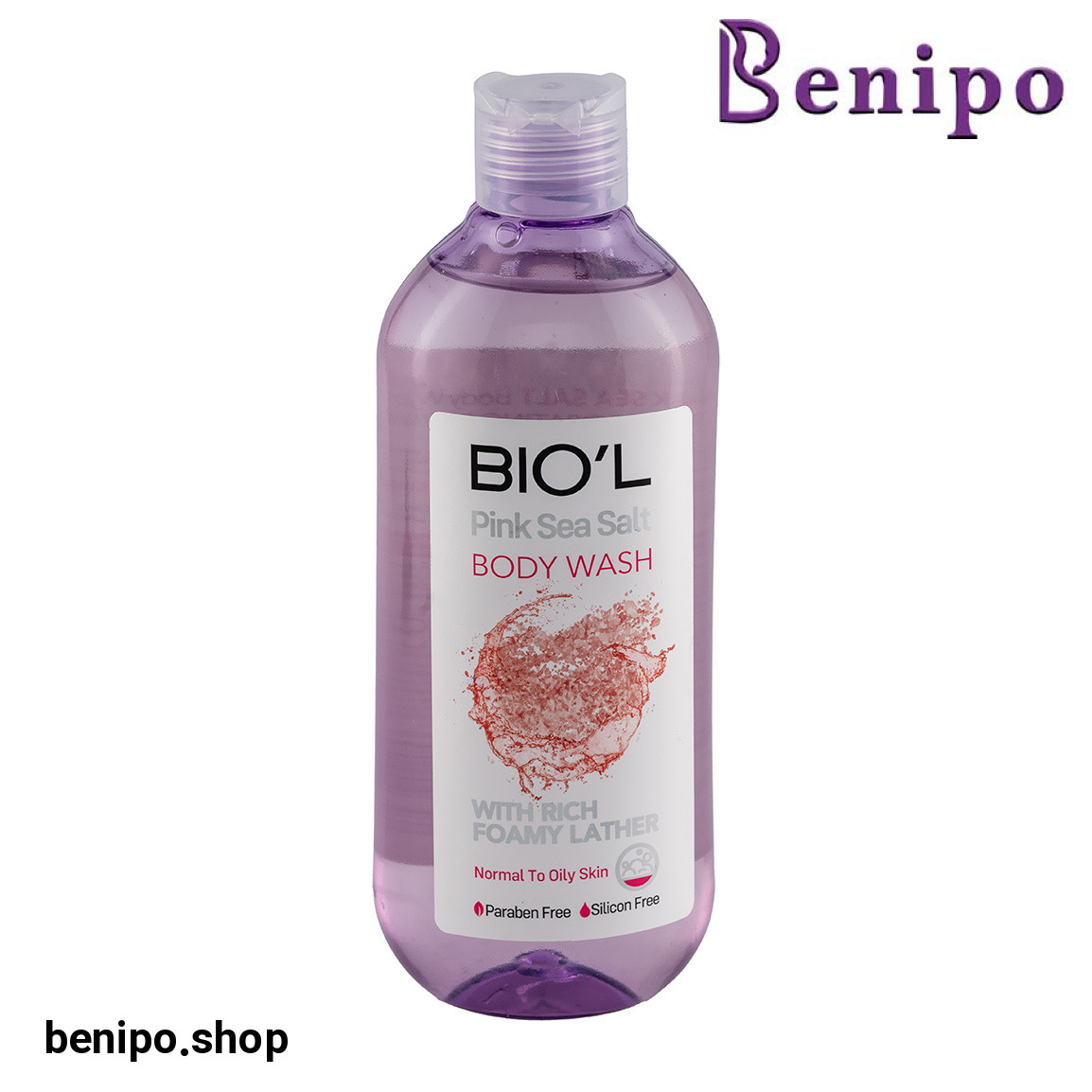 شامپو بدن مدل Pink Sea Salt مناسب پوست نرمال تا چرب حجم 400 میلی لیتر