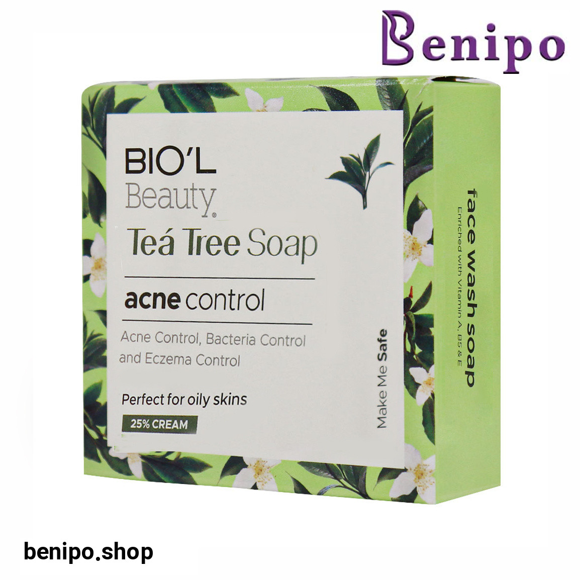 صابون آرایش پاکن شیرکرمی تی تری، ضد آکنه و چروک، پوستهای چرب