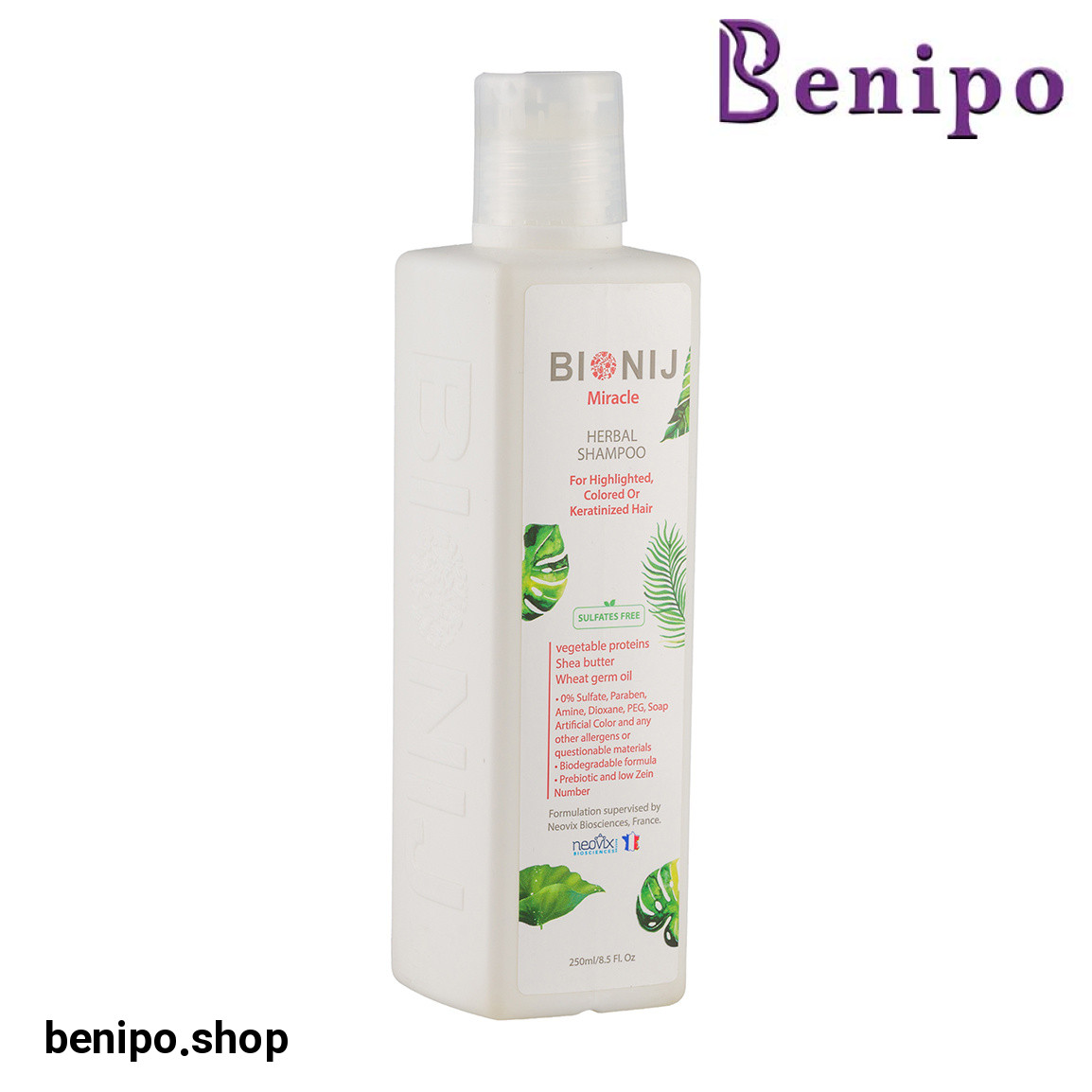 شامپو مخصوص مو رنگ شده و کراتینه مدل Miracle حجم 250 میل