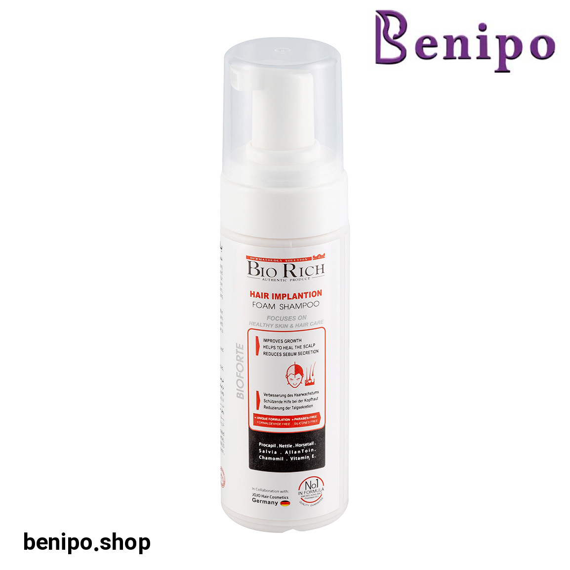 شامپو فوم مناسب بعد کاشت مو حجم 150 میلی لیتر