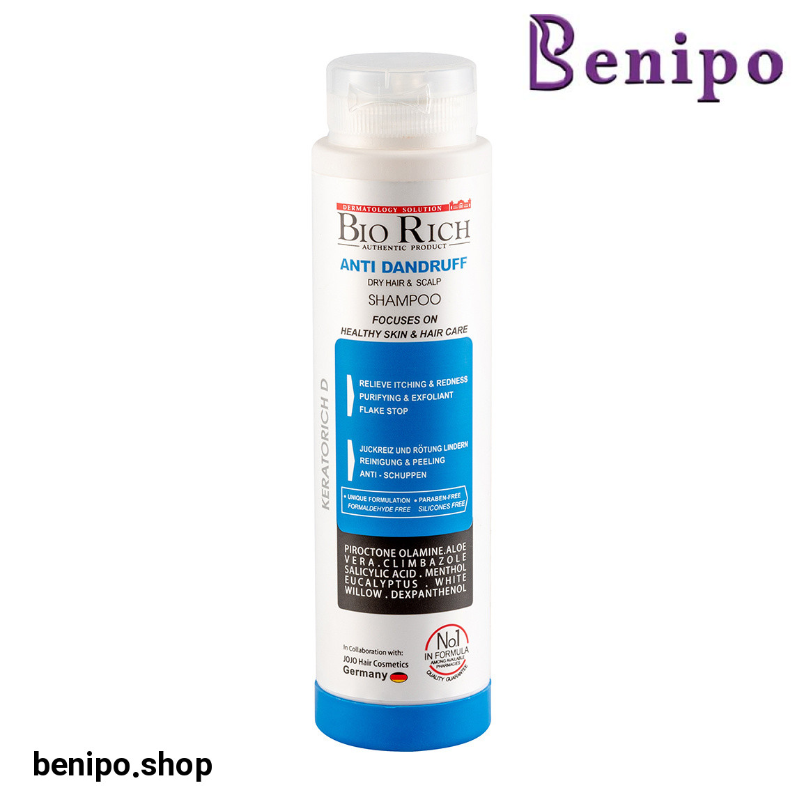 شامپو ضد شوره مدل Keratorich D مناسب مو خشک حجم 250 میلی لیتر