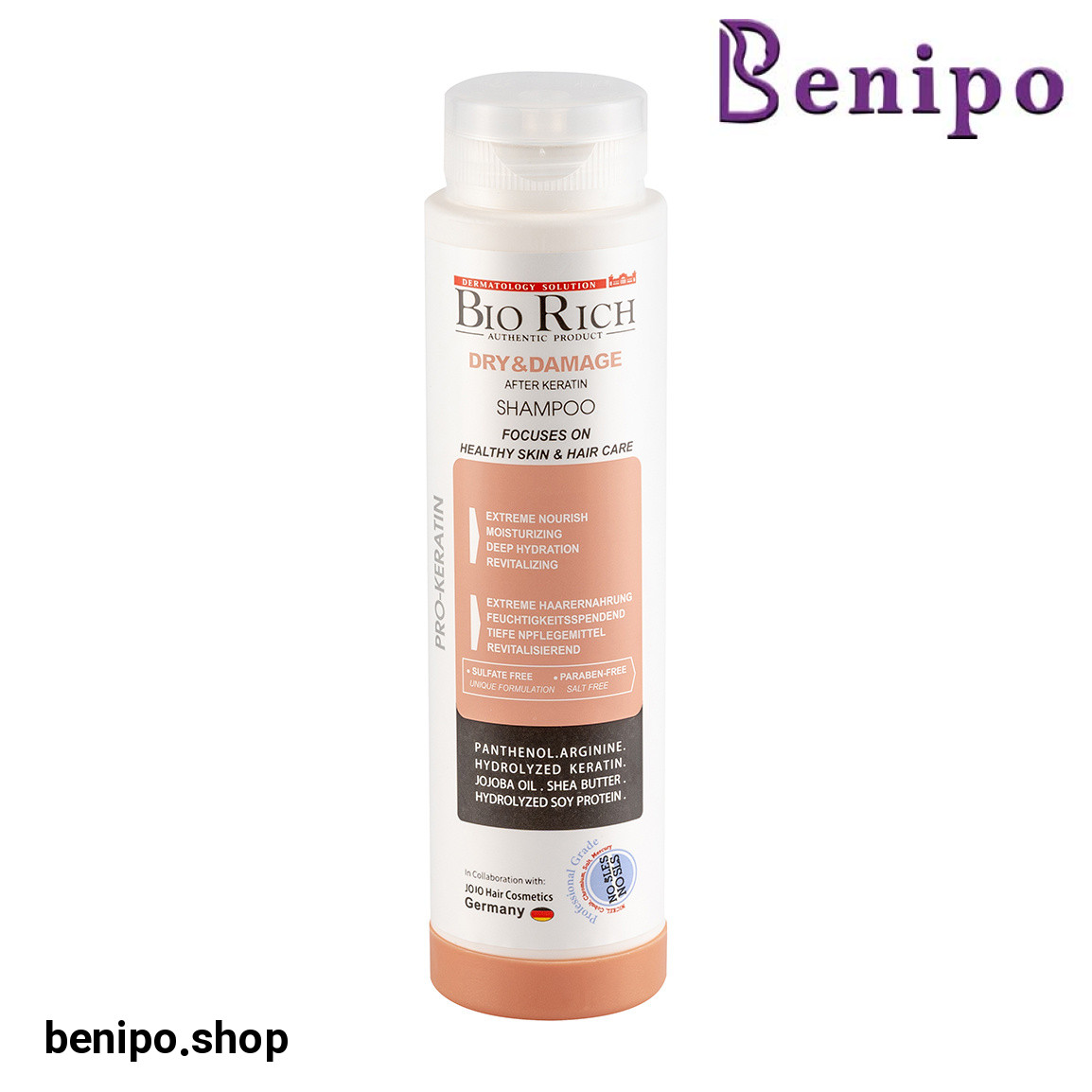 شامپو  پروتئین مناسب مو کراتین شده حجم 250 میلی لیتر