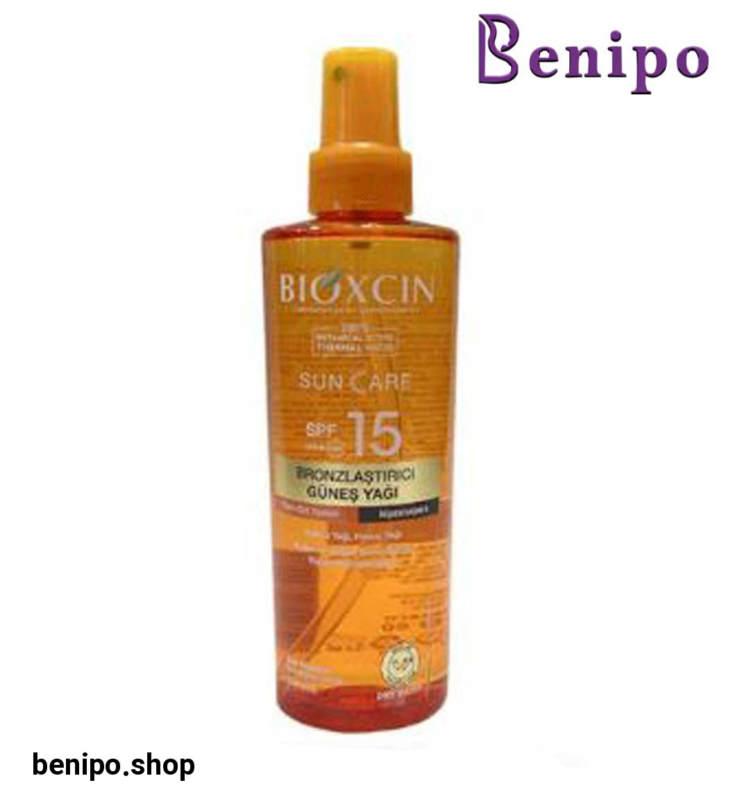 اسپری روغن برنز کننده دارای spf15 حجم 200 میل