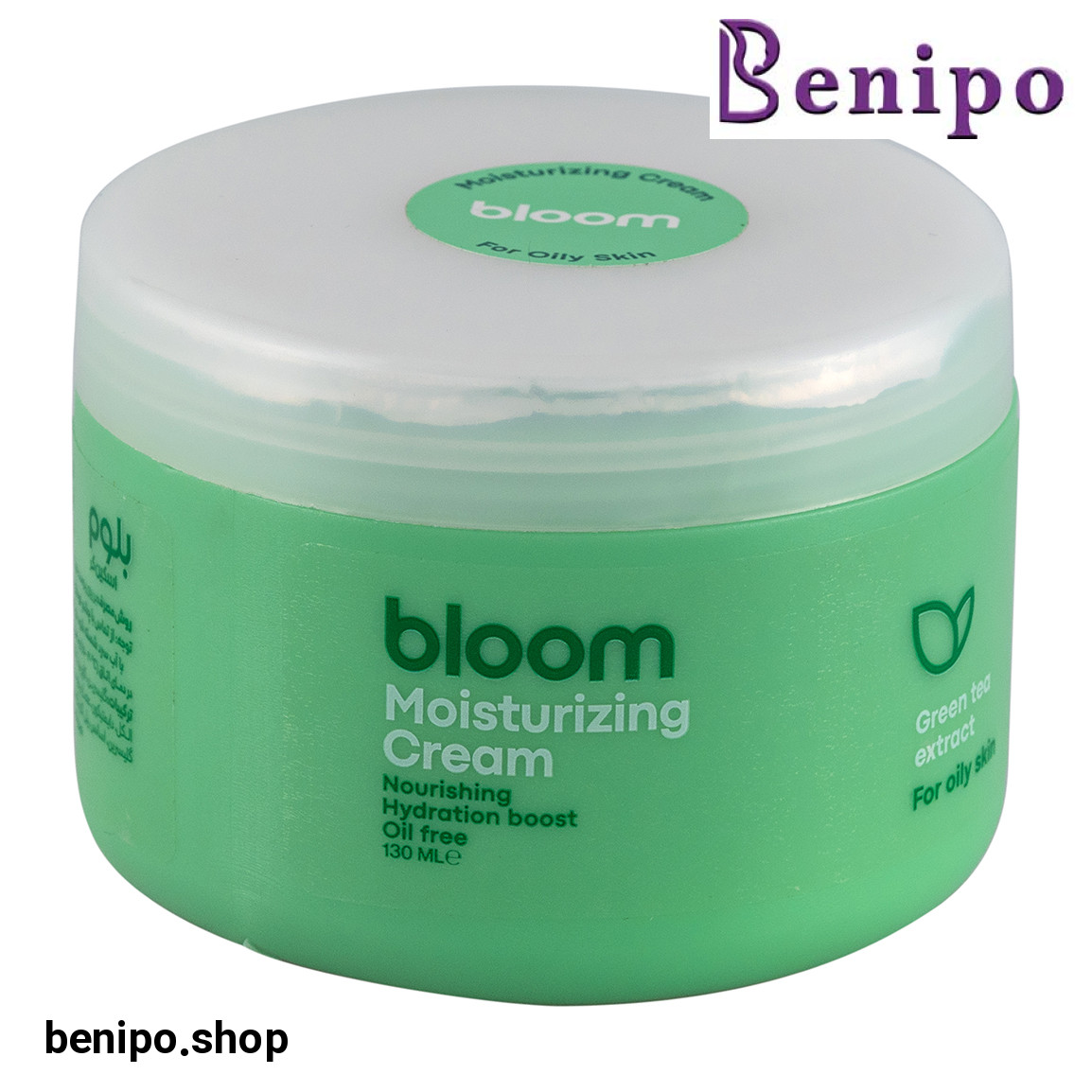 کرم مرطوب کننده صورت حاوی عصاره چای سبز مناسب پوست چرب حجم 130 میلی لیتر