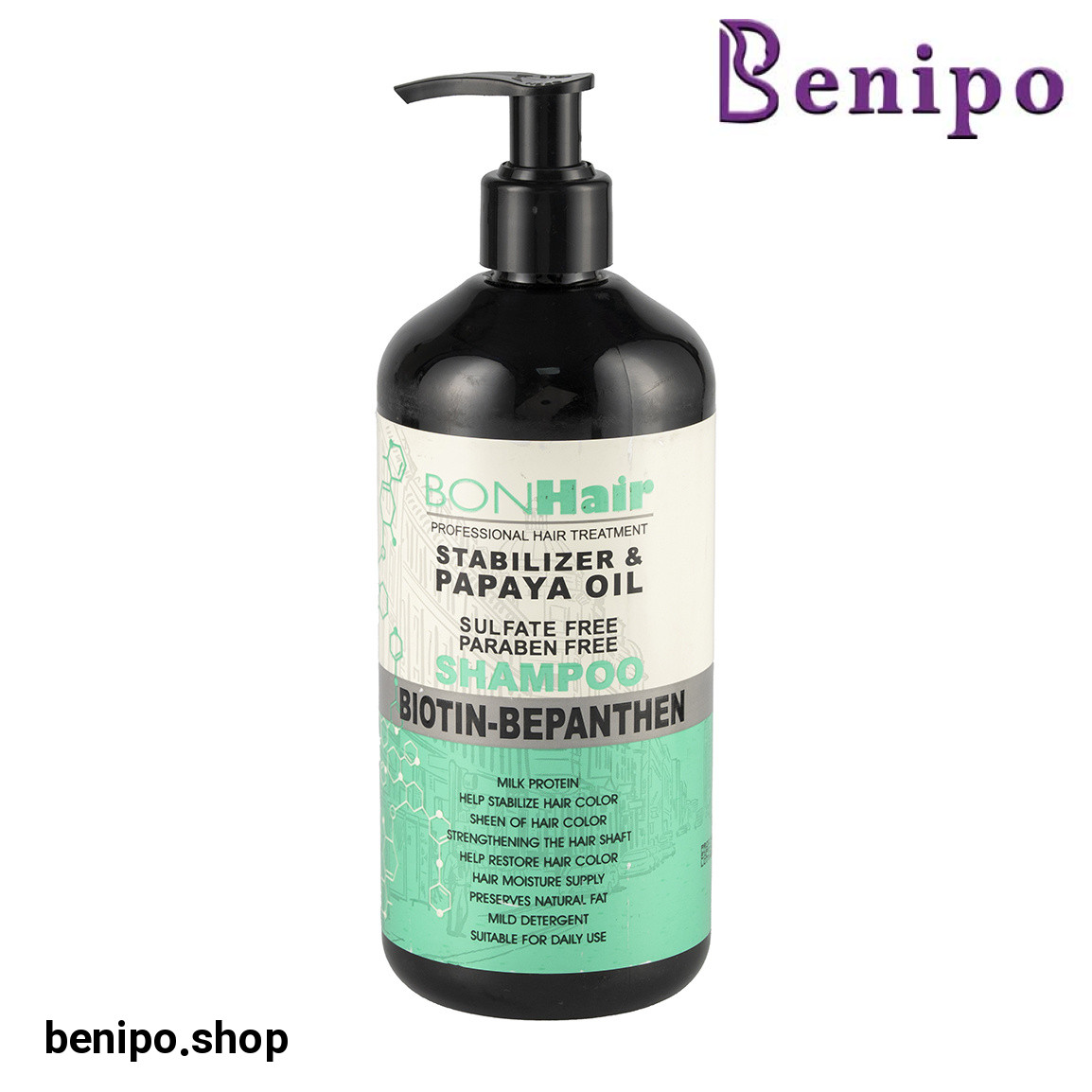 شامپو مو فری سولفات حاوی پاپایا حجم 500 میلی لیتر