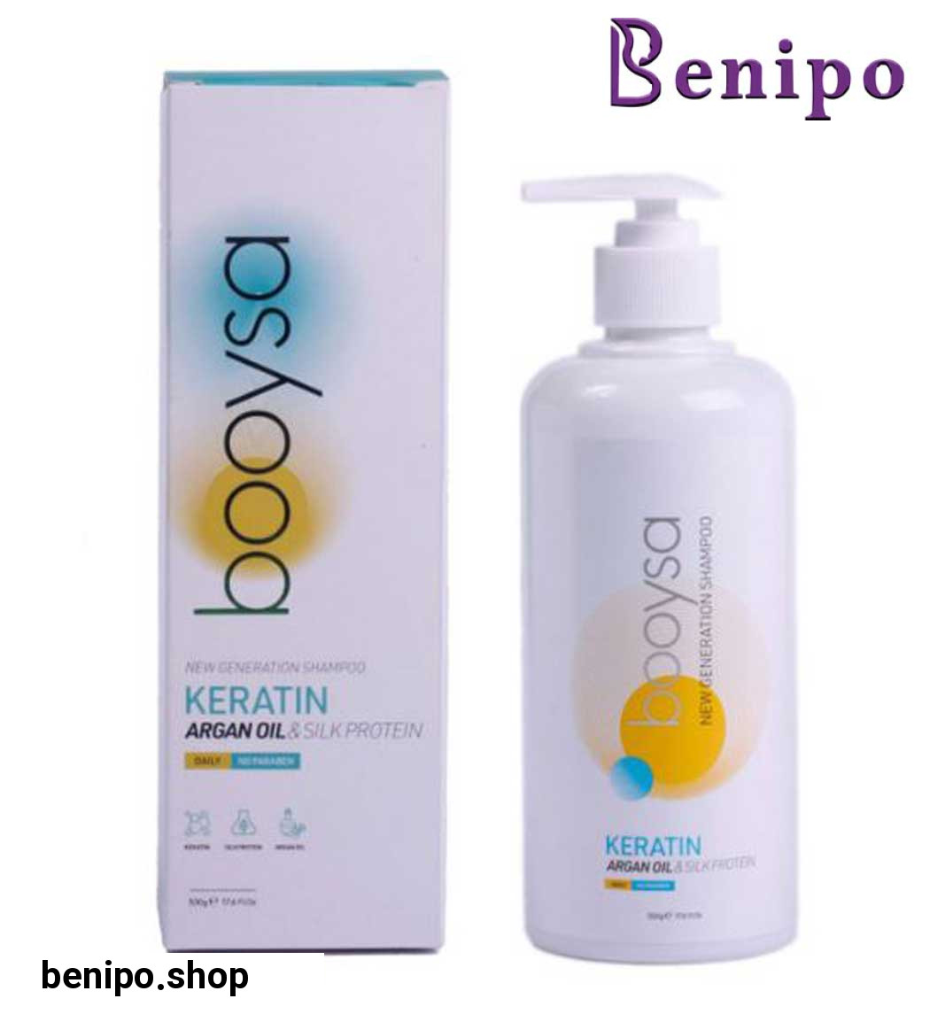 شامپو کراتینه حاوی روغن آرگان و پروتئین ابریشم