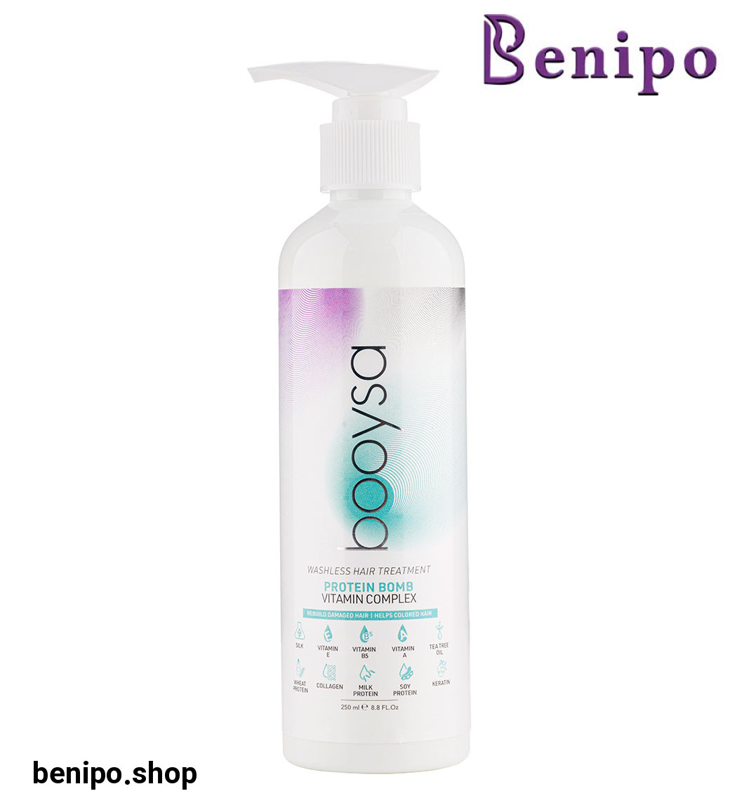 ماسک مو بدون آبکشی بمب پروتئین ویتامین حجم 250 میل