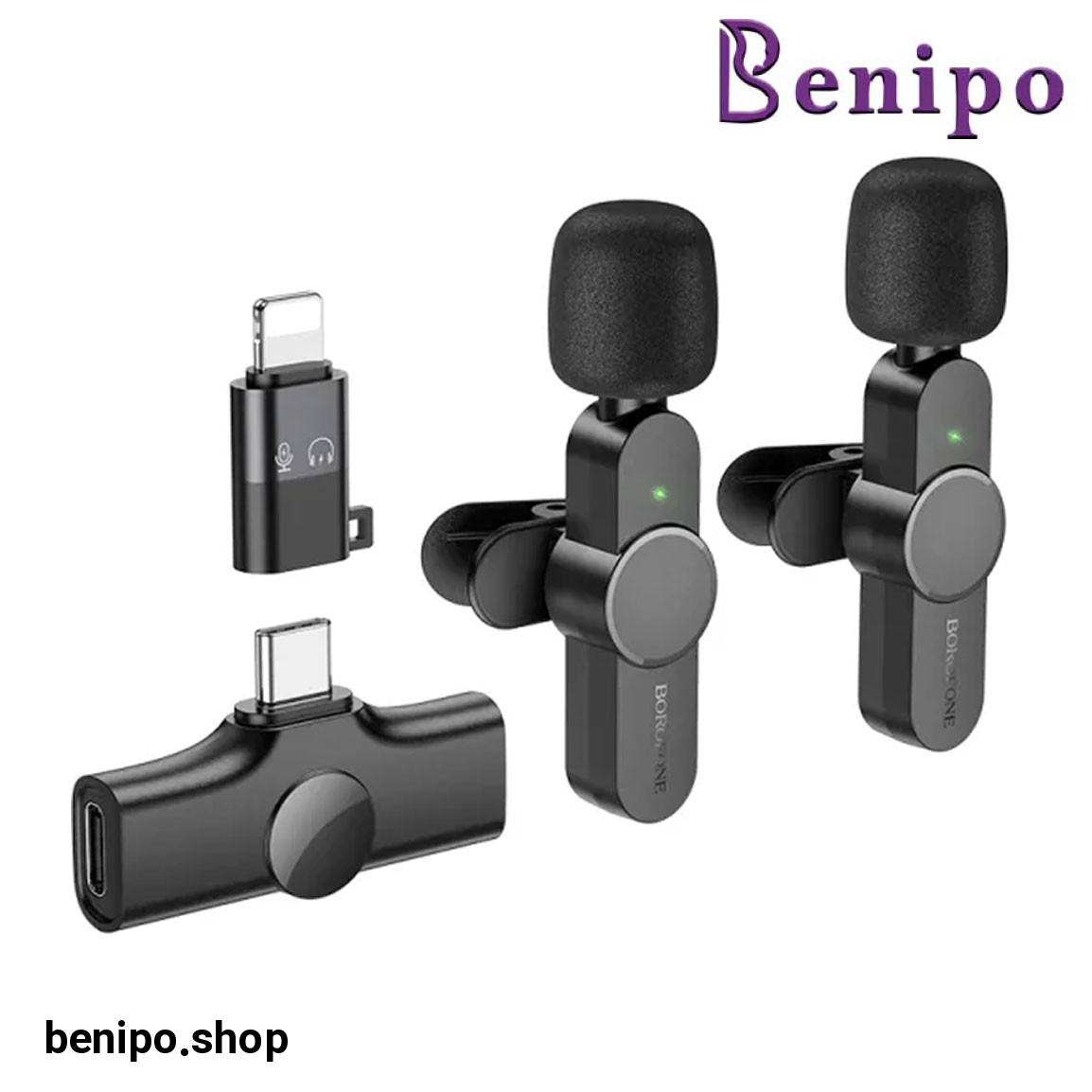 میکروفون بی سیم دو کاره مدل BFK12 با سری لایتنینگ و تایپ سی