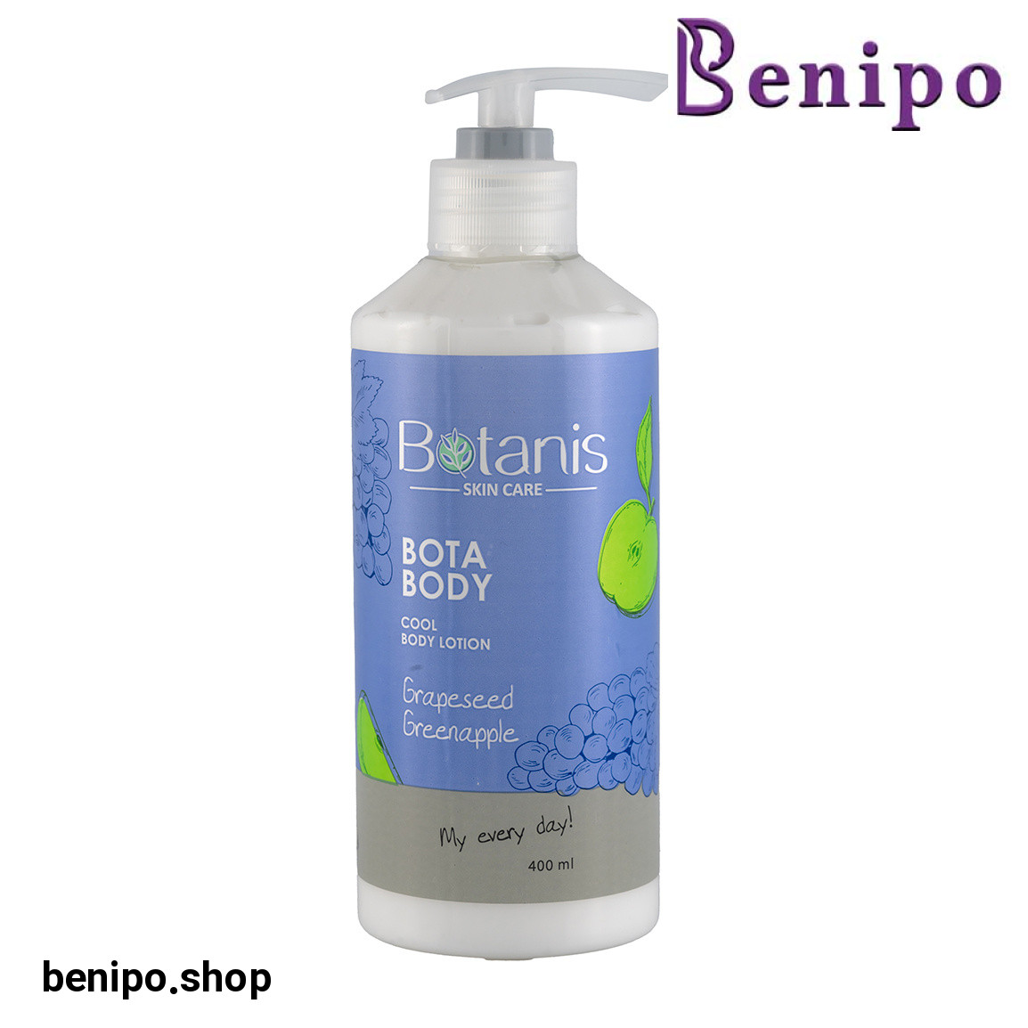 لوسیون بدن سیب سبز و هسته انگور حجم 400 میل