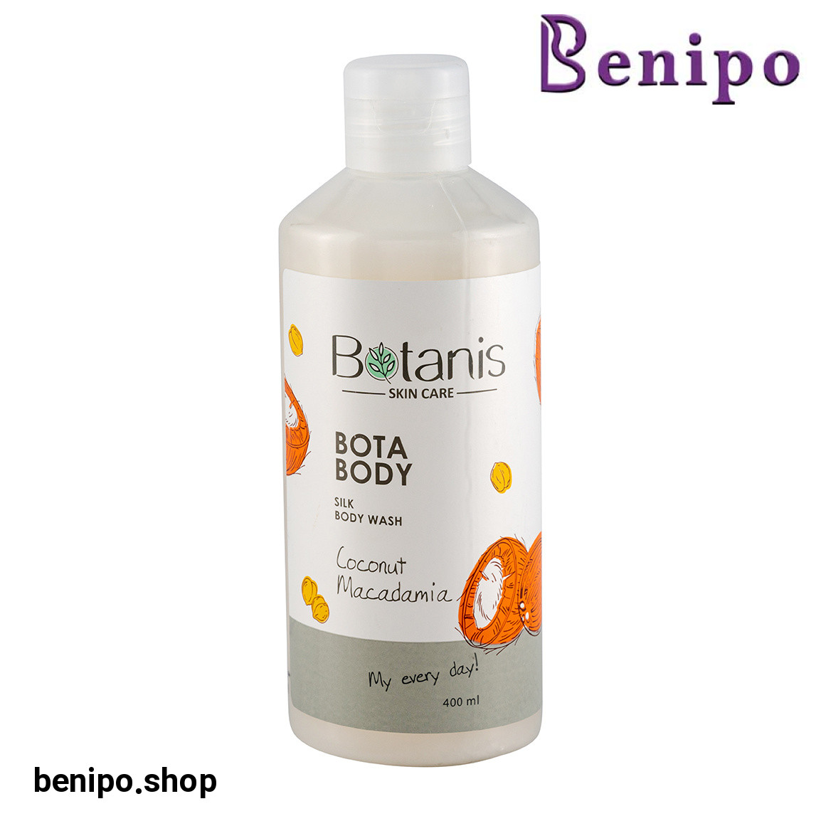 شامپو بدن حاوی روغن نارگیل و ماکادمیا حجم 400 میلی لیتر