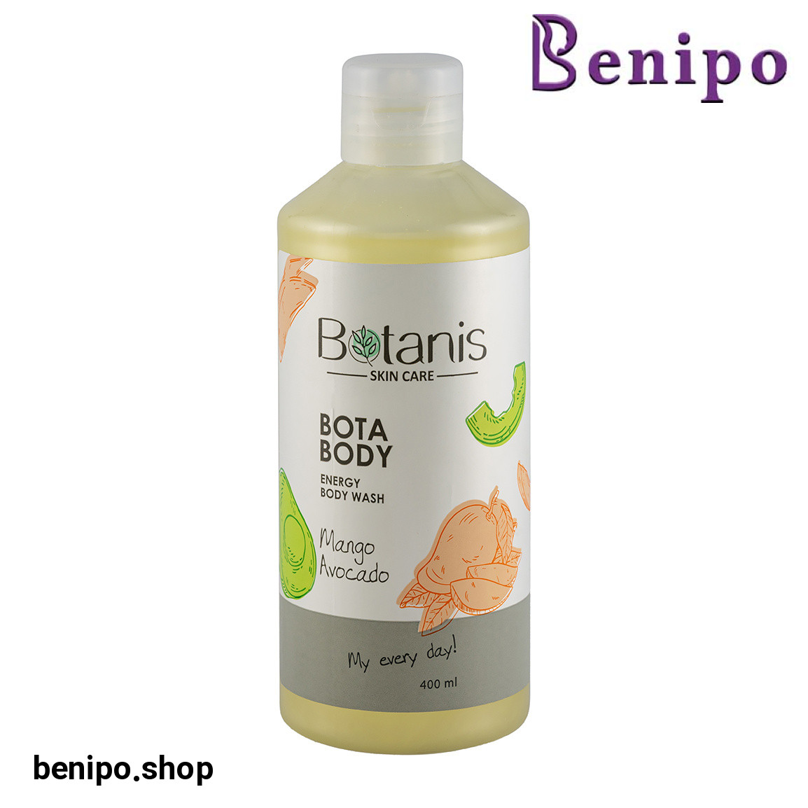 شامپو بدن حاوی عصاره انبه و روغن آووکادو حجم 400 میلی لیتر