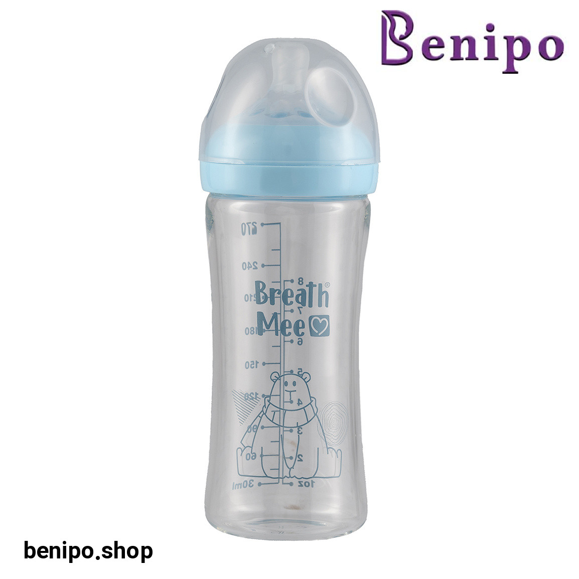 شیشه شیر عریض پیرکس حجم 270 میلی لیتر