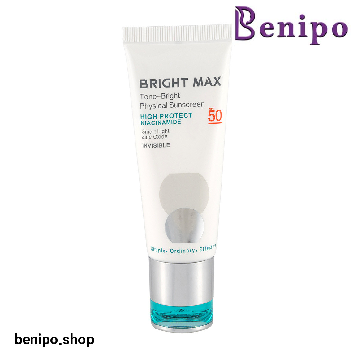 ضد آفتاب فیزیکال بی رنگ مدل Tone Bright با SPF 50 حجم 40 میلی لیتر