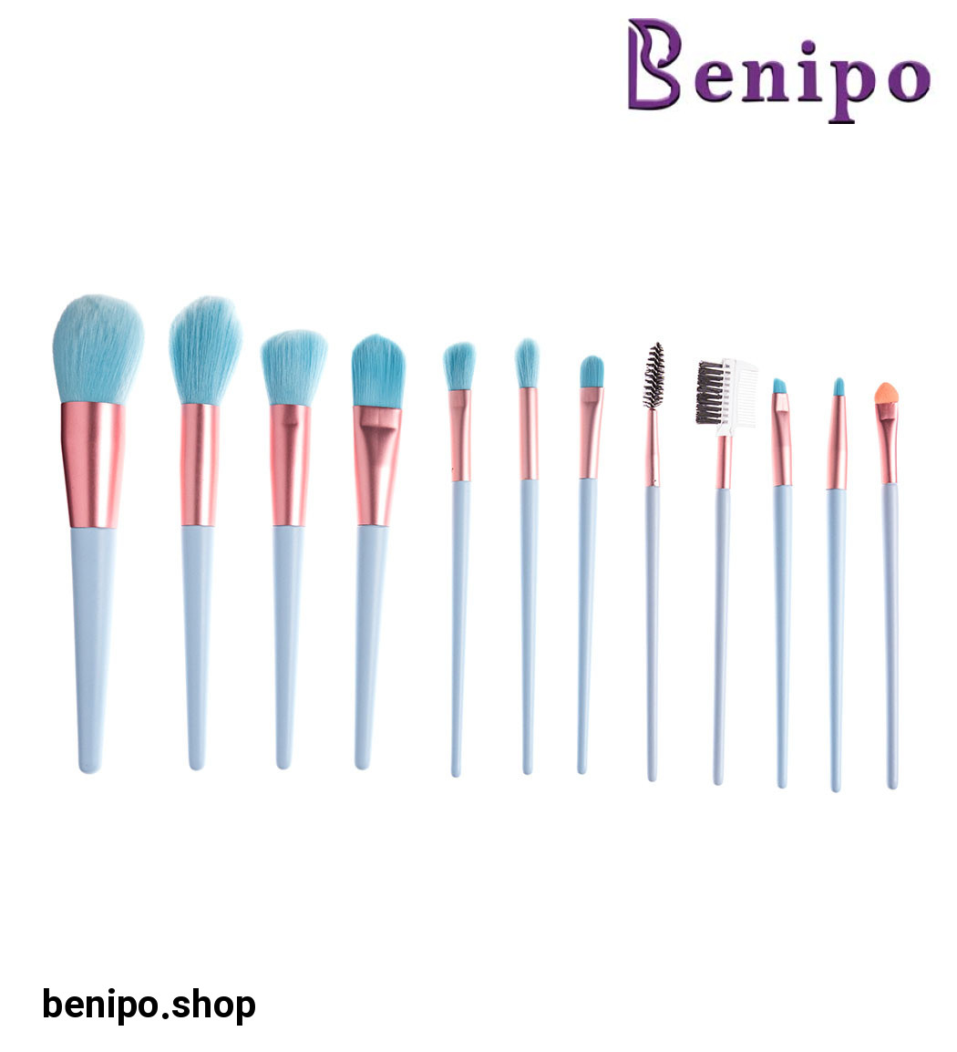 ست براش آرایشی مدل E2 مجموعه 12 عددی