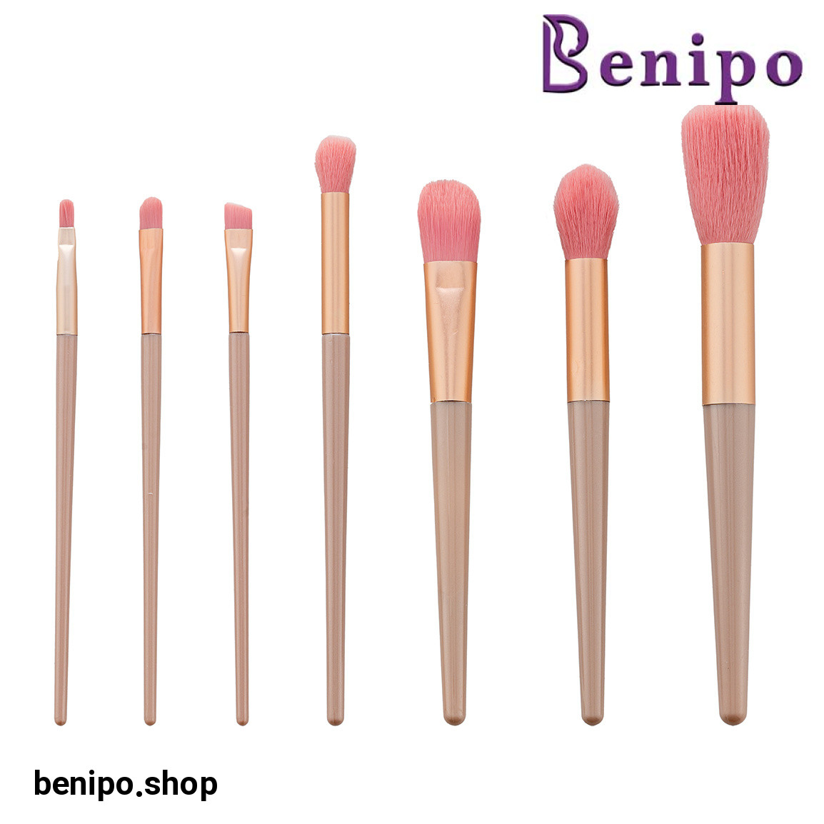 ست براش آرایشی مدل T1 مجموعه 7 عددی به همراه کیف