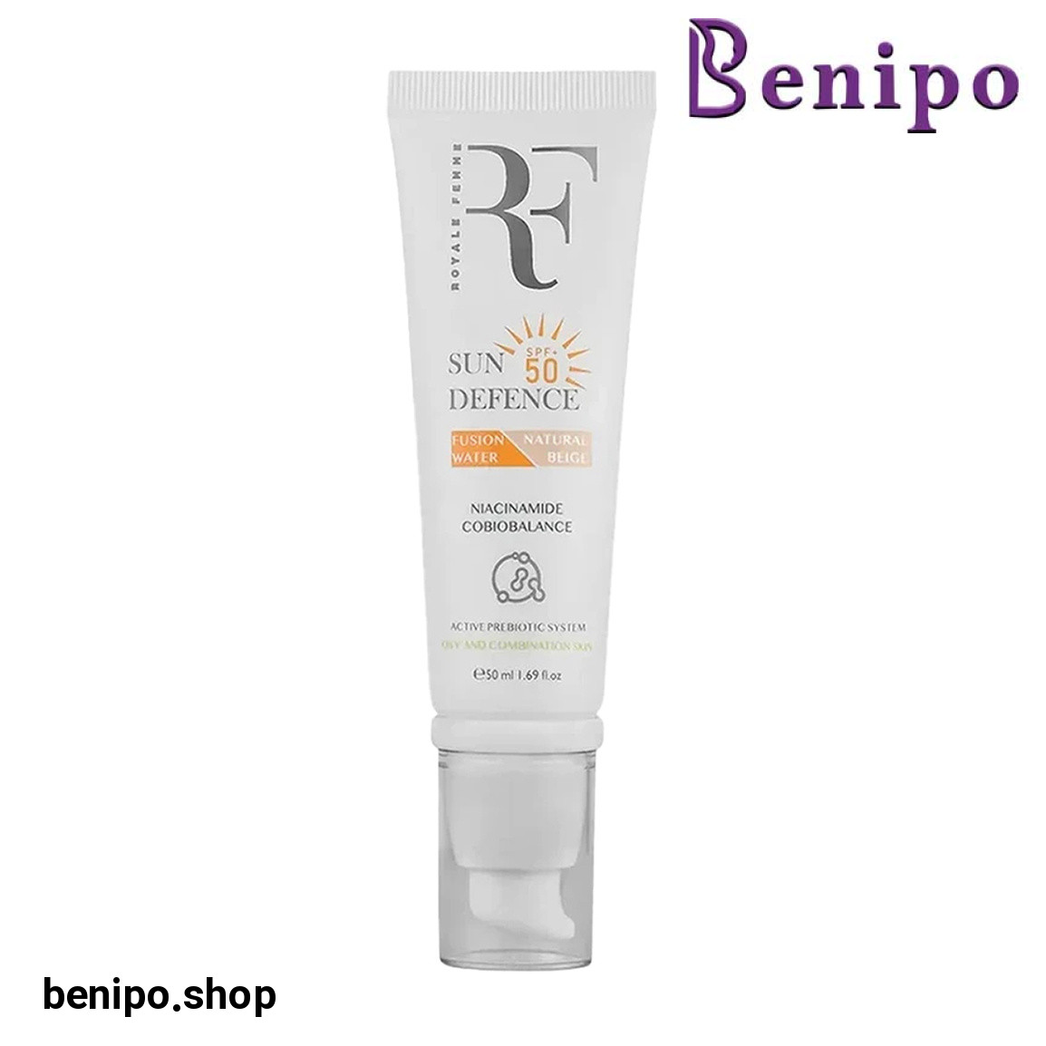 ضد آفتاب فیوژن واتر رنگی مناسب پوست چرب حجم 50 میلی لیتر