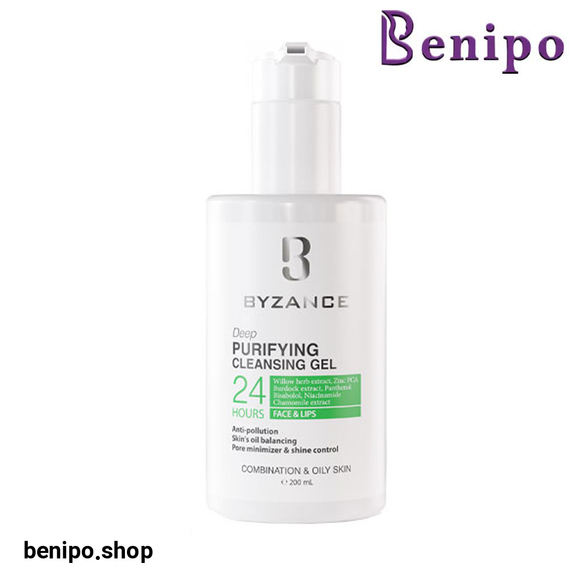 ژل شستشوی صورت مدل 24H مناسب پوست چرب و مختلط حجم 200 میلی لیتر