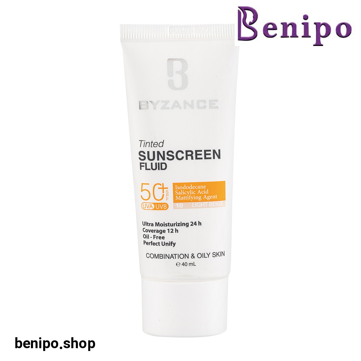 فلوئید ضد آفتاب رنگی با SPF50 مناسب پوست های چرب و مختلط حجم 40 میلی لیتر