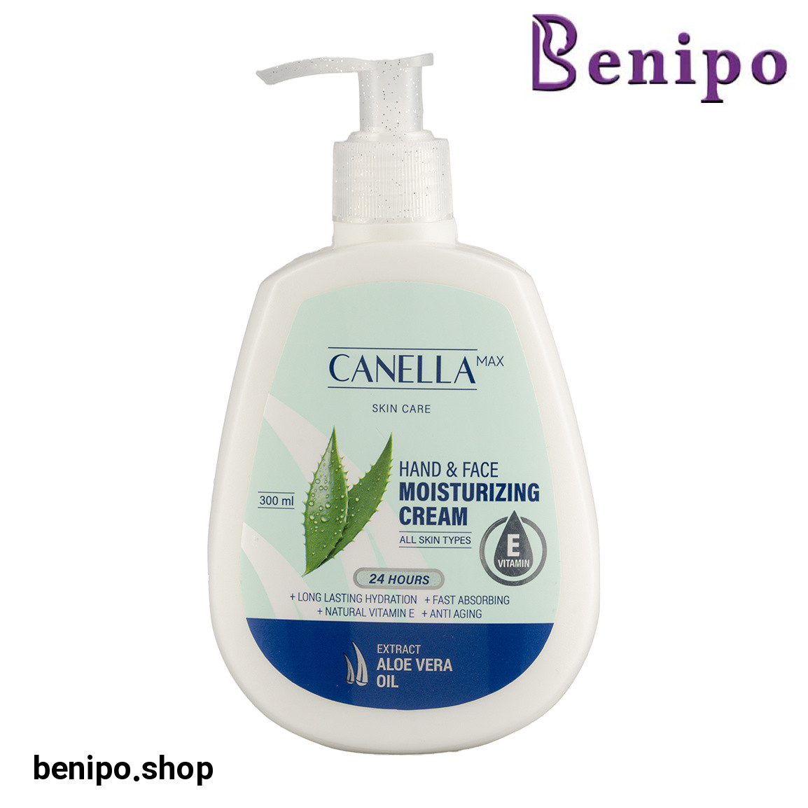 کرم پمپی مرطوب کننده حاوی آلوئه ورا حجم 300 میلی لیتر