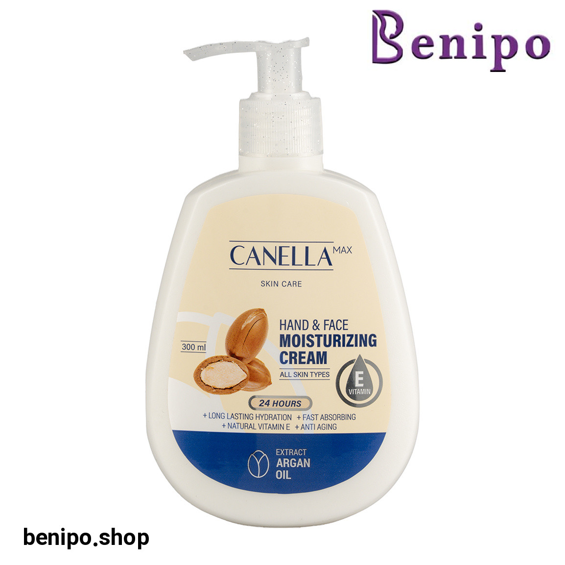 کرم پمپی مرطوب کننده حاوی روغن آرگان حجم 300 میلی لیتر