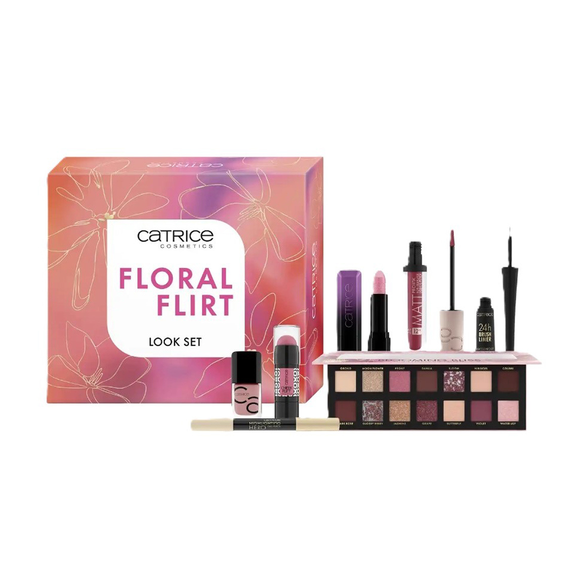 ست هدیه 7 تیکه کاتریس مدل Floral