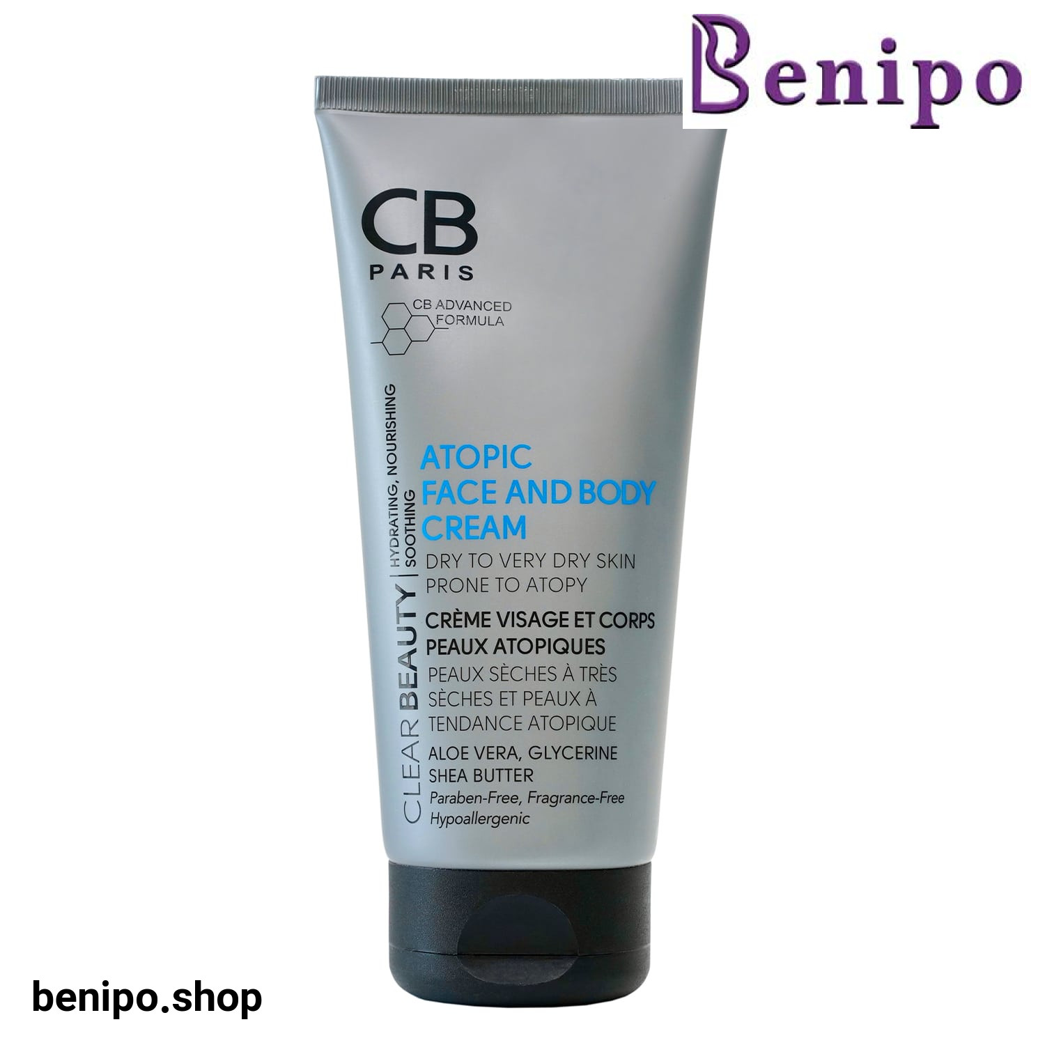 کرم مرطوب کننده آتوپیک صورت و بدن سی بی پاریس