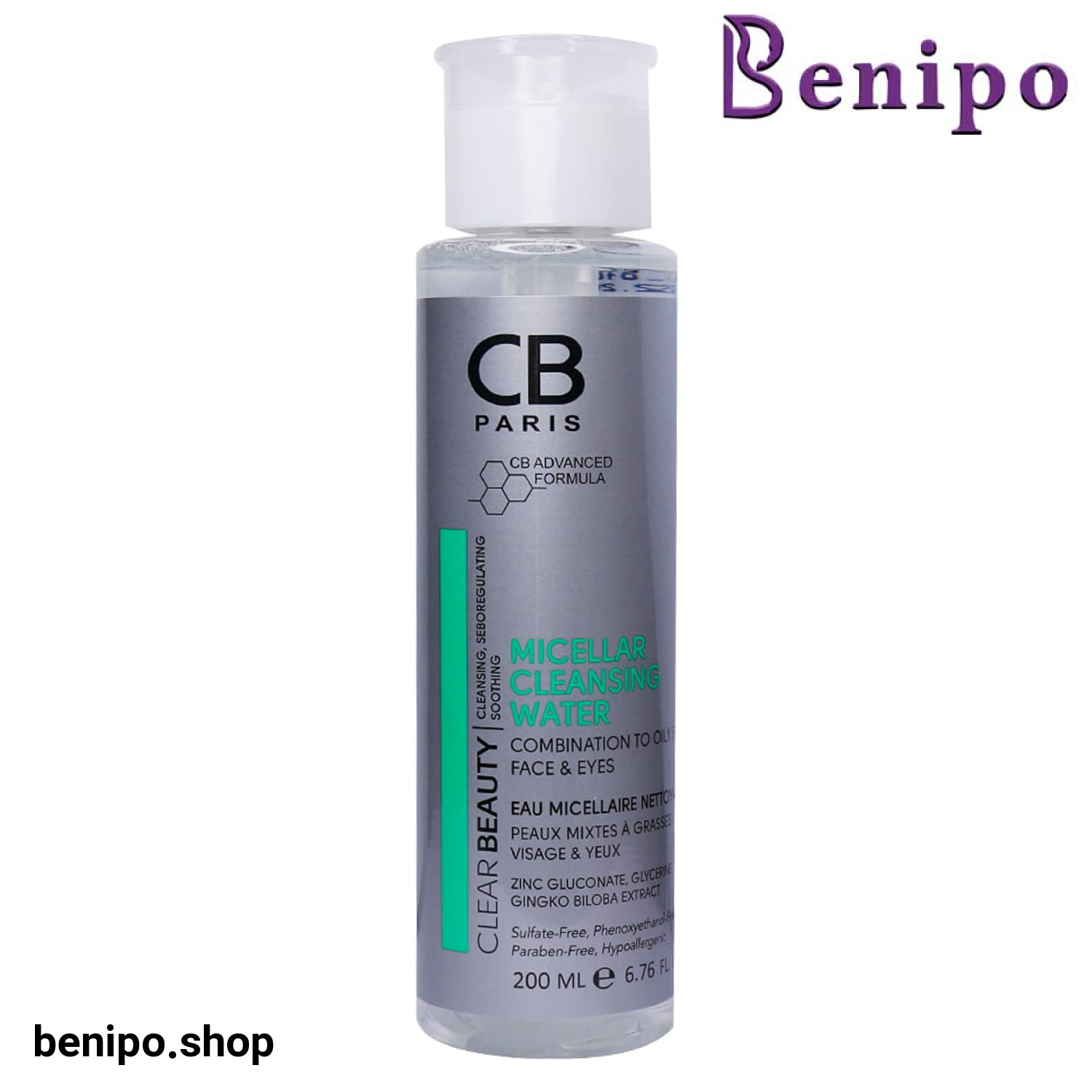 میسلار واتر پوست مختلط تا چرب سی بی پاریس