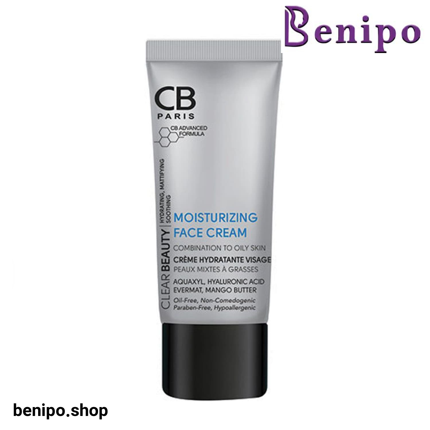 کرم مرطوب کننده پوست مختلط و چرب سی بی پاریس