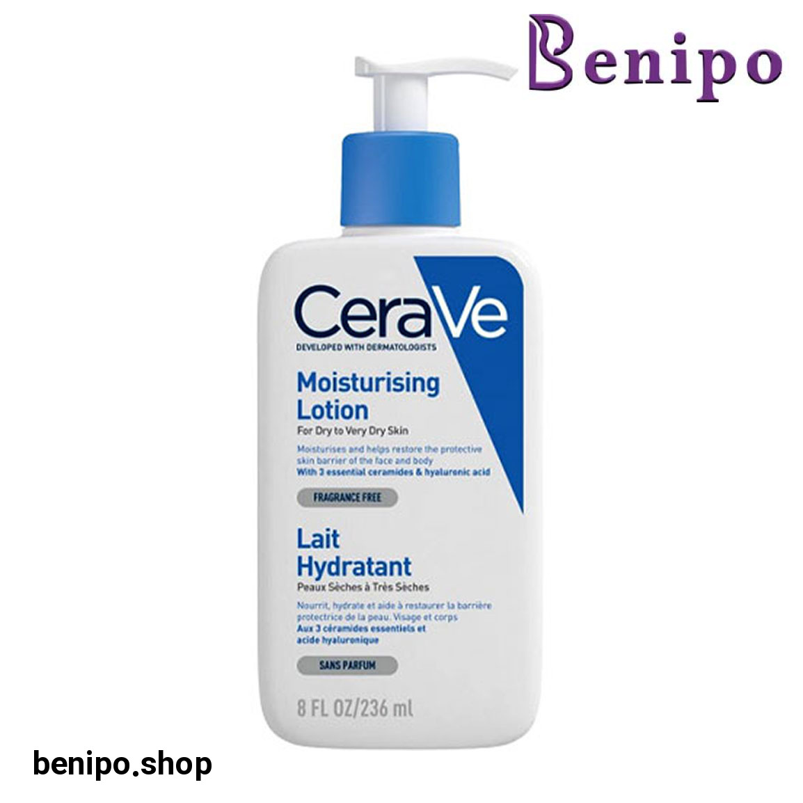 لوسیون صورت و بدن حاوی هیالورونیک حجم 236 میلی لیتر