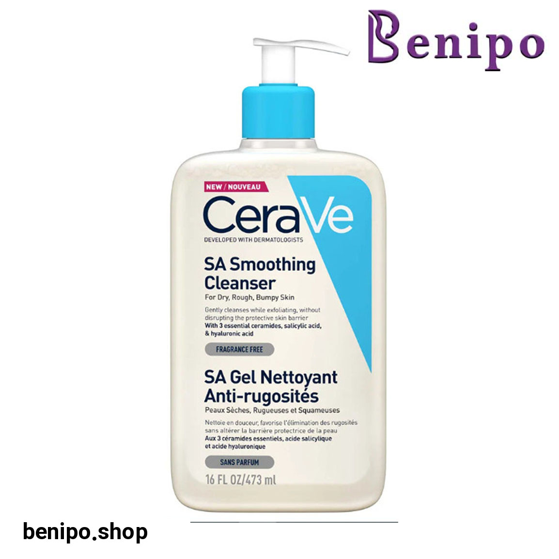 ژل شستشو مناسب پوست خشک و زبر سراوی حجم 473 میلی لیتر