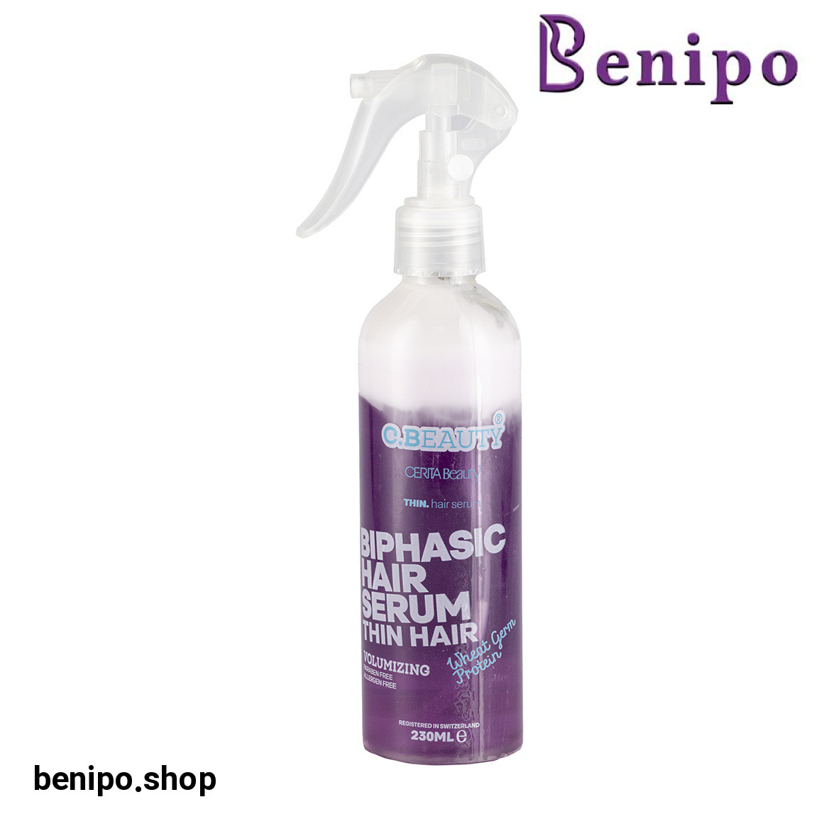 سرم دوفاز محافظ موهای نازک و کم حجم بیوتی حجم 230 میلی لیتر