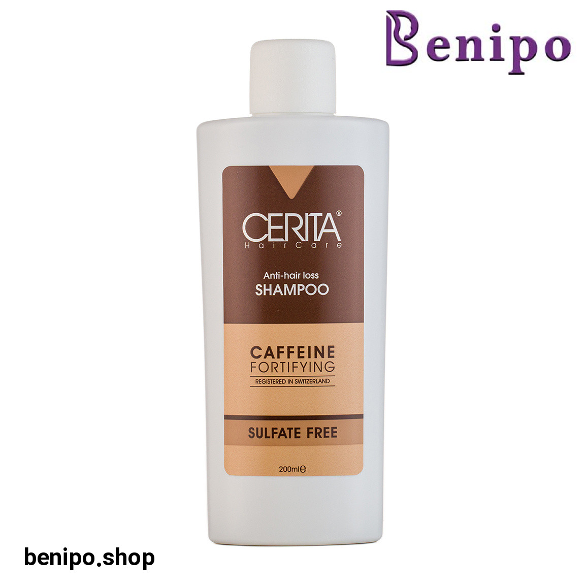 شامپو کافئین فاقد سولفات حجم 200 میلی لیتر
