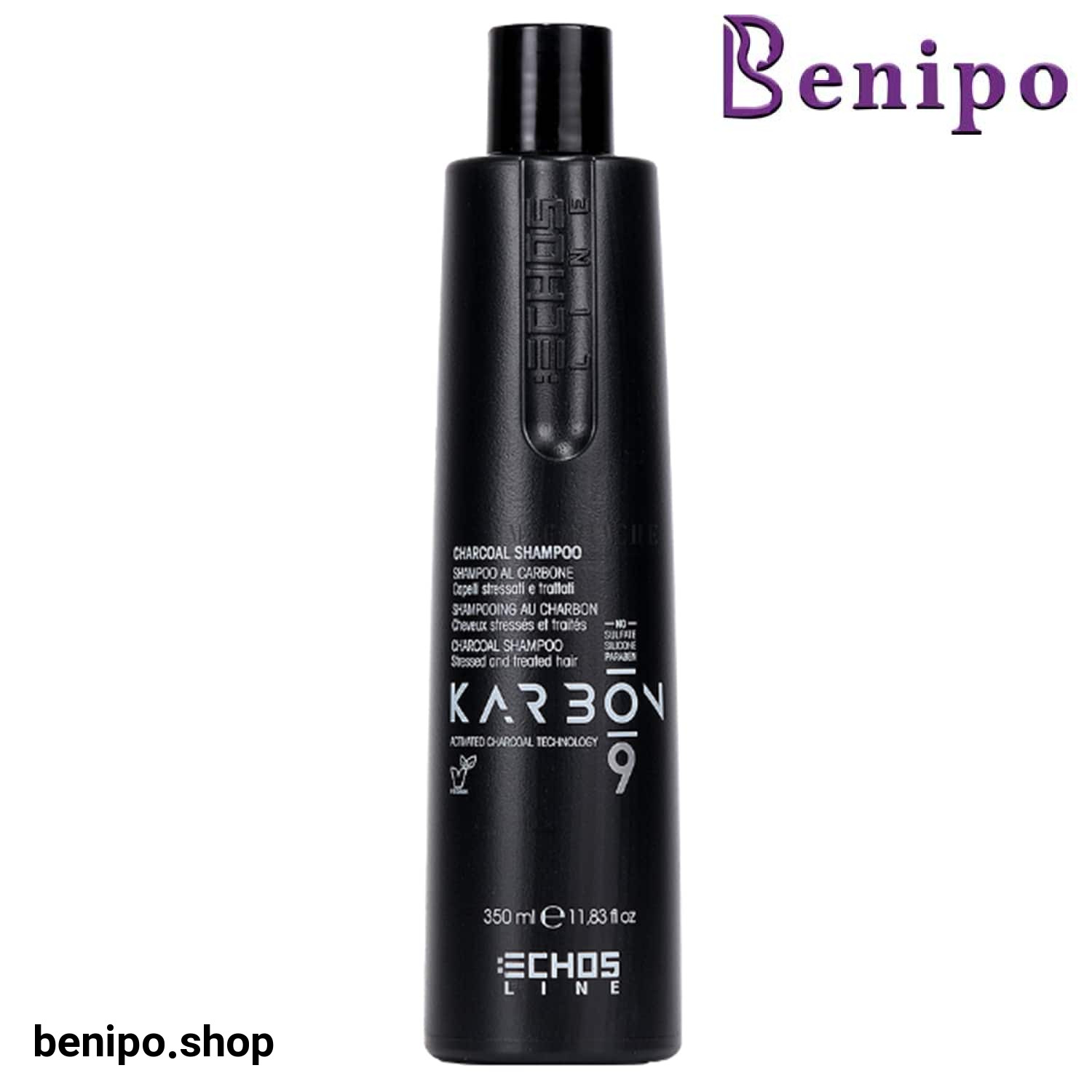 شامپو زغال بامبو کربن بدون سولفات اچ اس لاین