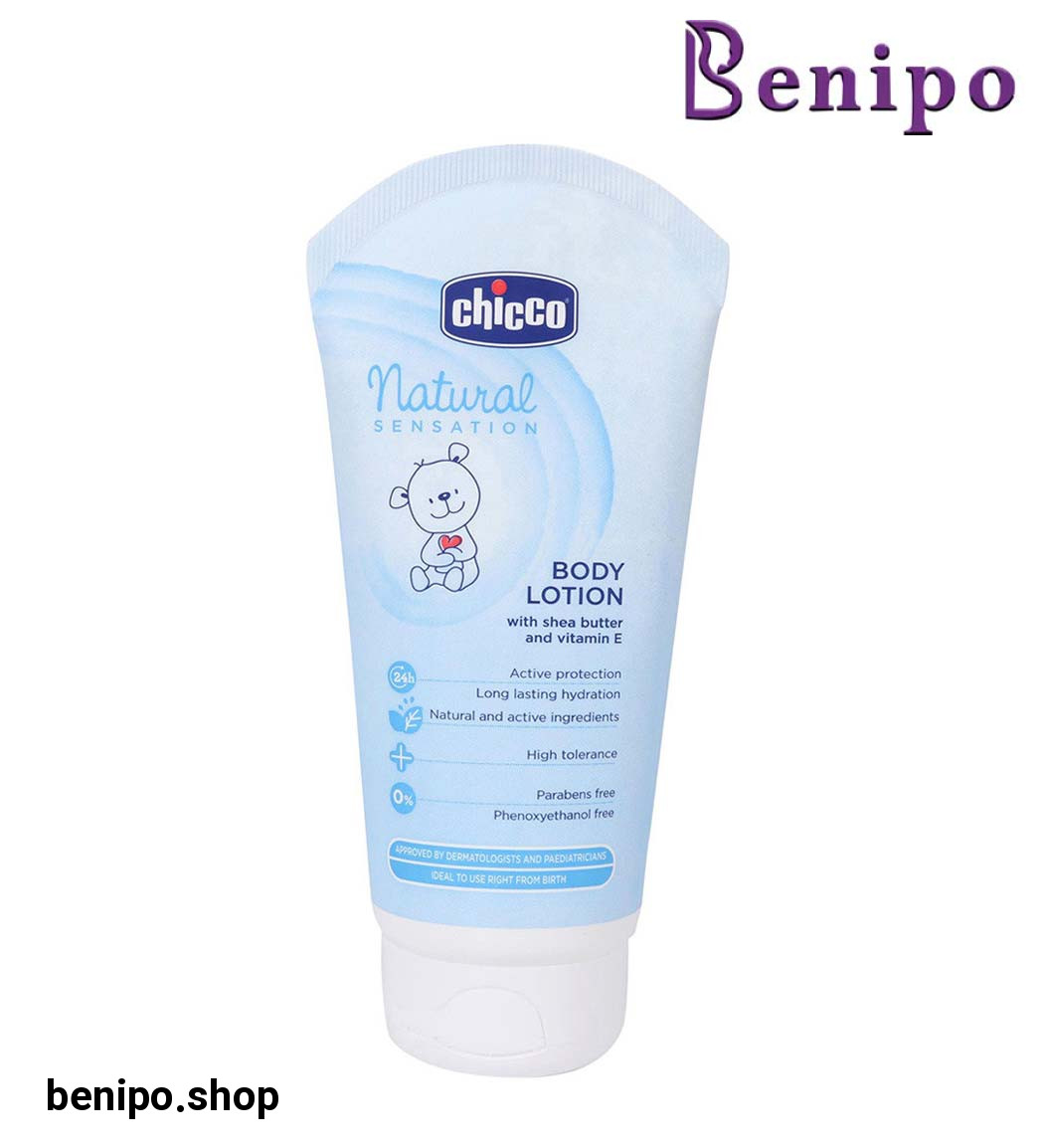 لوسيون بدن کودک تيوپي نچرال سنسيشن حاوي شي باتر و ويتامين اي