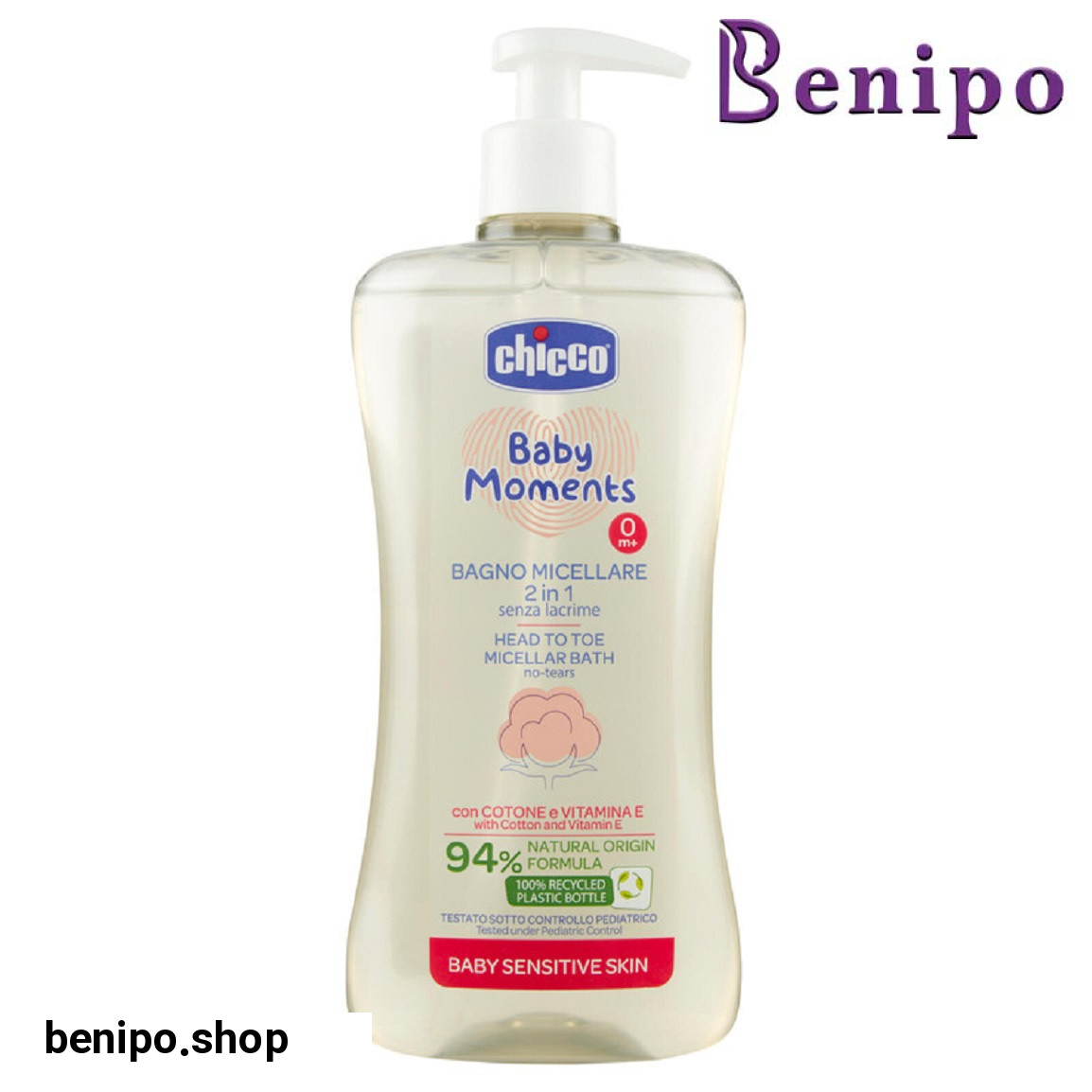 شامپو سر و بدن کودک مدل Bagno Micellare 2 In 1 حجم 500 میلی لیتر