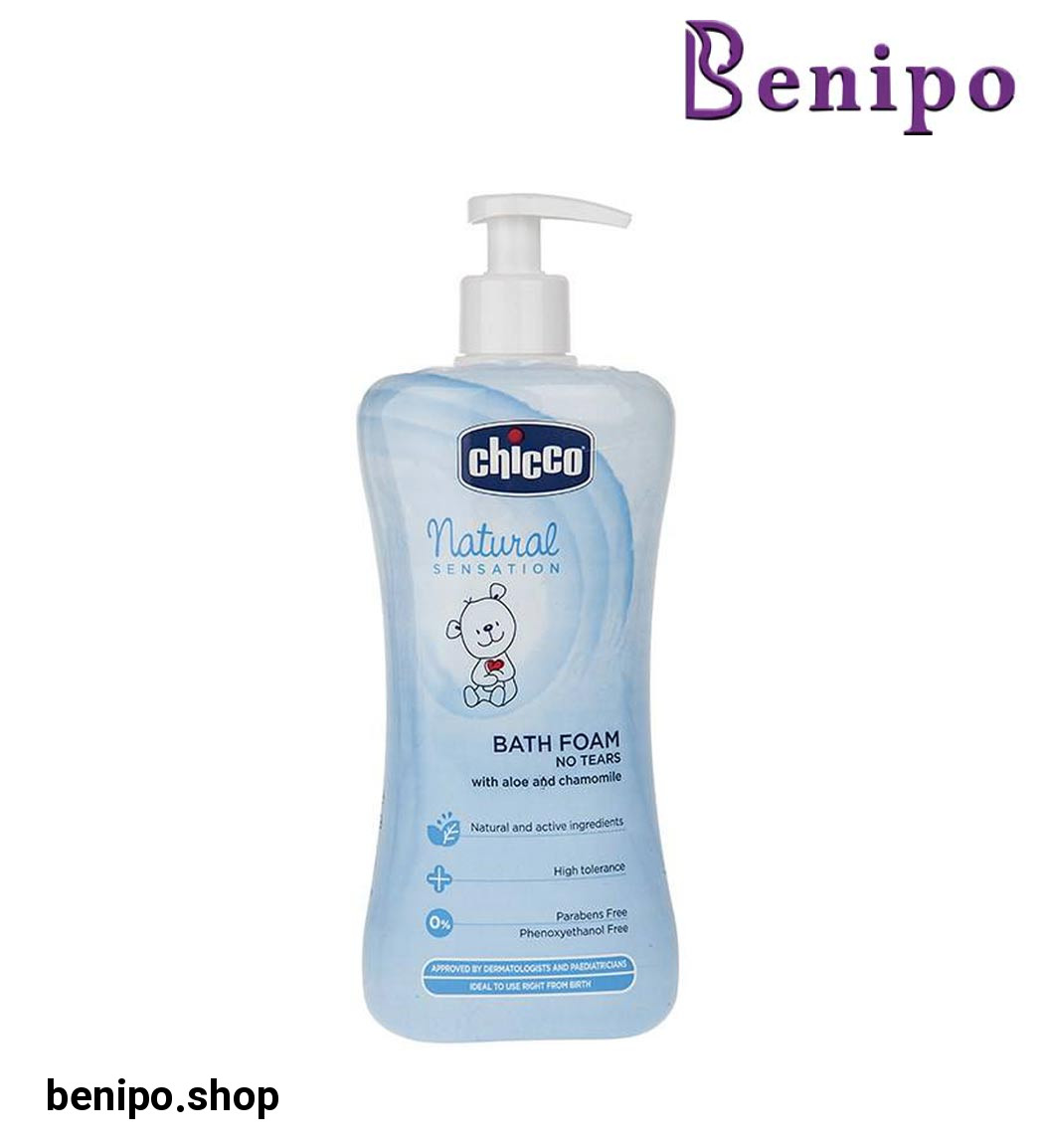 فوم حمام بي اشک کودک نچرال سنسيشن 500 م ل حاوي عصاره آلوئه ورا و بابونه