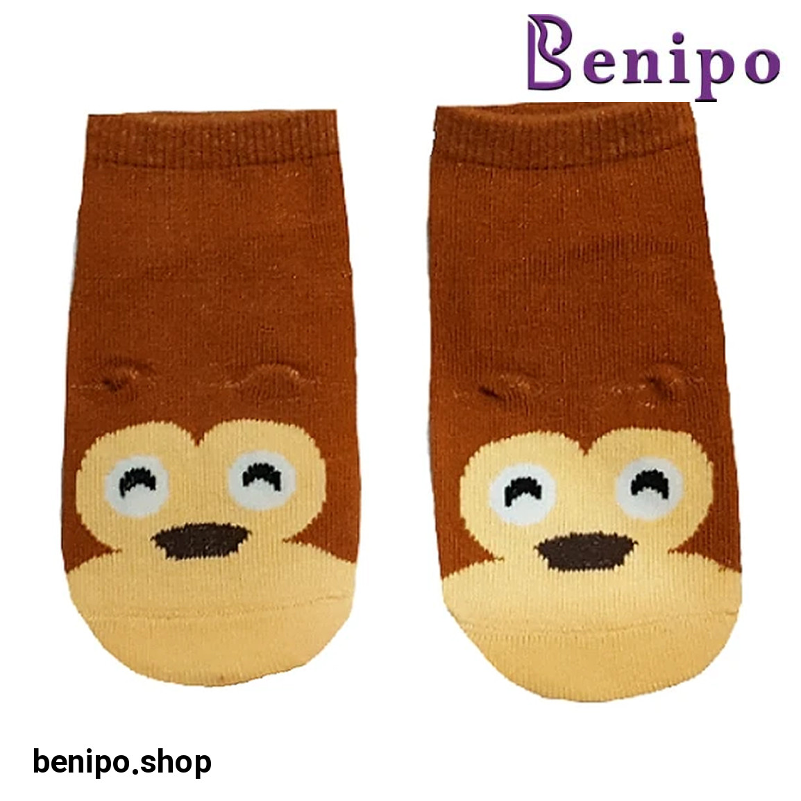 جوراب بچه گانه طرح میمون 1 تا 3 سال